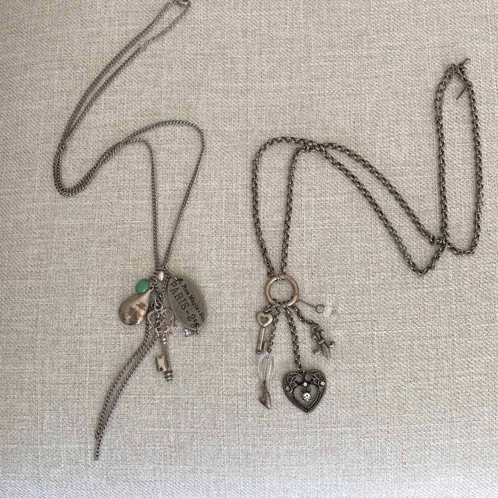 Bundle: 2 New York & Co long necklace with charms